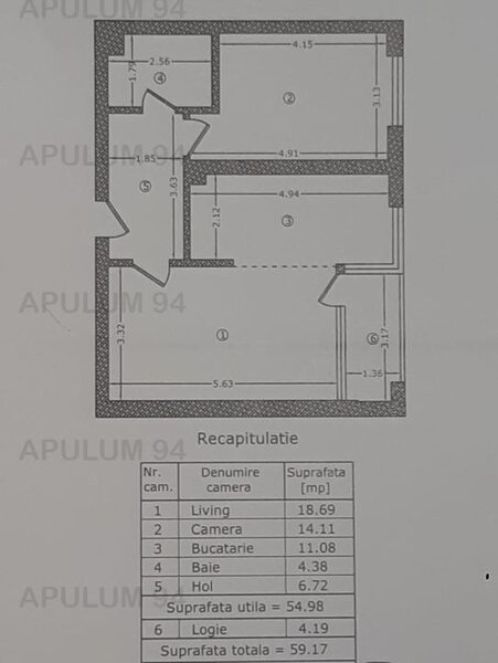 Apartament 2 cam 59mp, zona Metrou Mihai Bravu si Parcul Tineretului